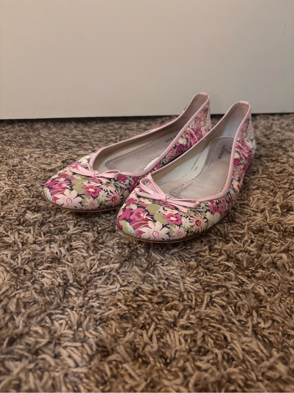 delman floral ballet flats size 8.5